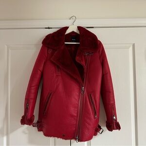 Bershka Red Leather Jacket